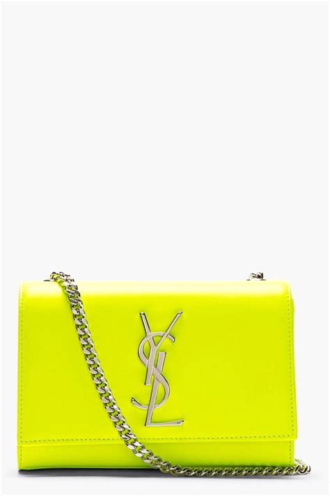 ysl neon yellow bag|yves saint laurent chain bag.